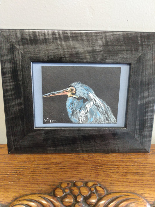Acrylic painting - bird in frame