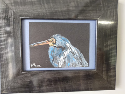 Acrylic painting - bird in frame