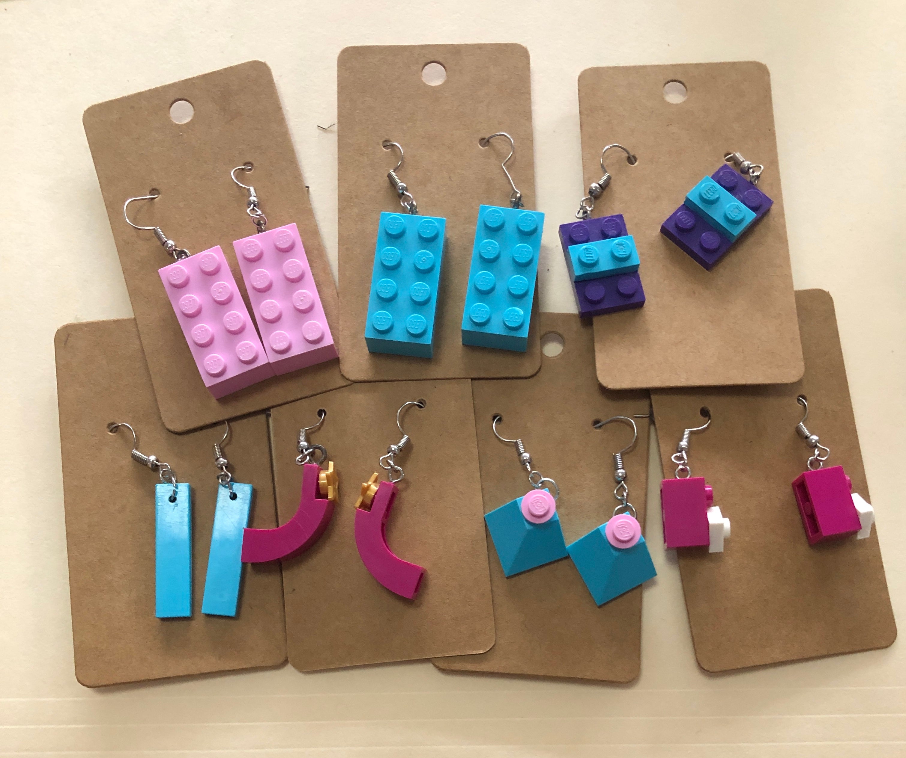 Lego earrings