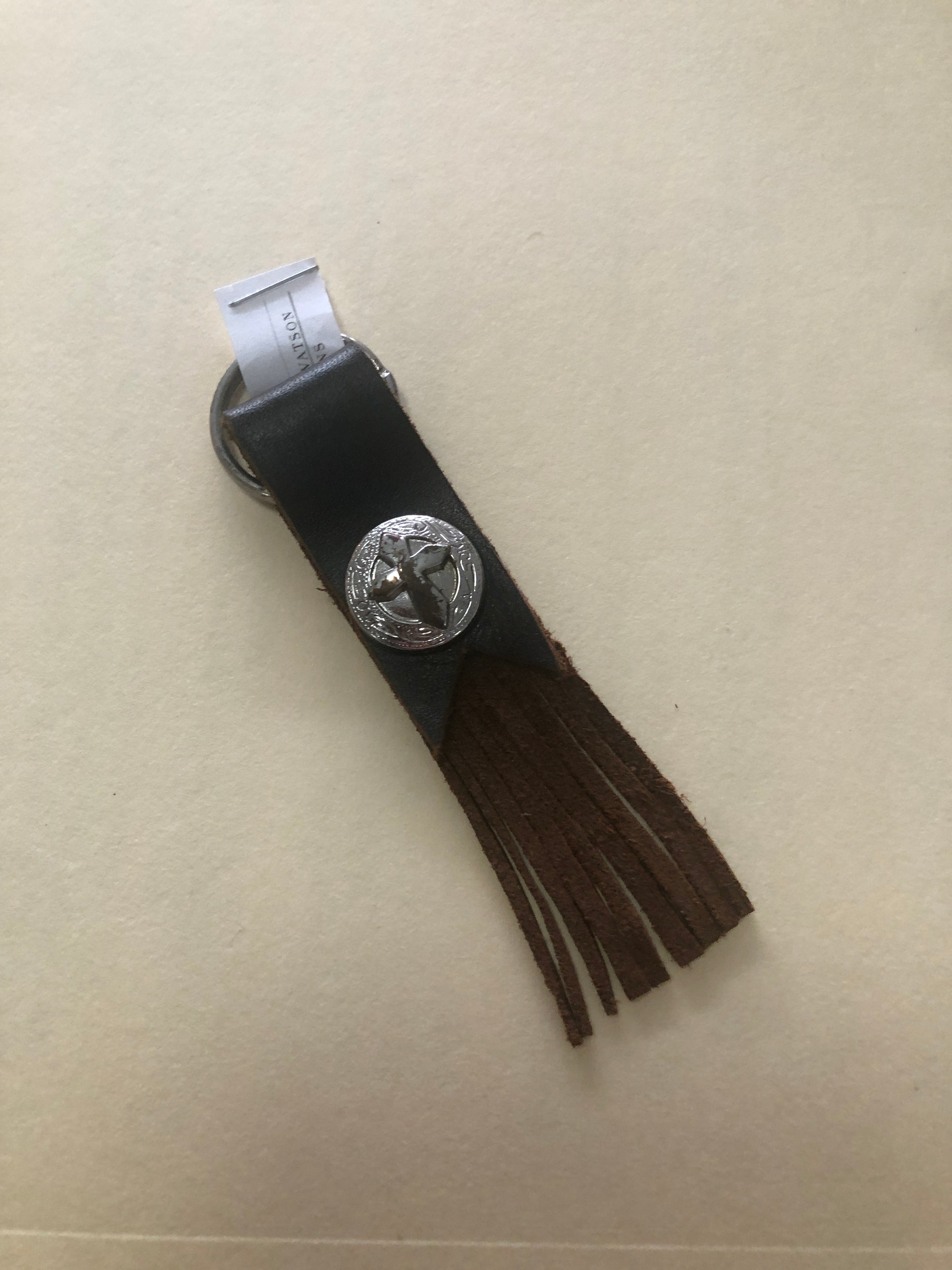 Soft leather keychain