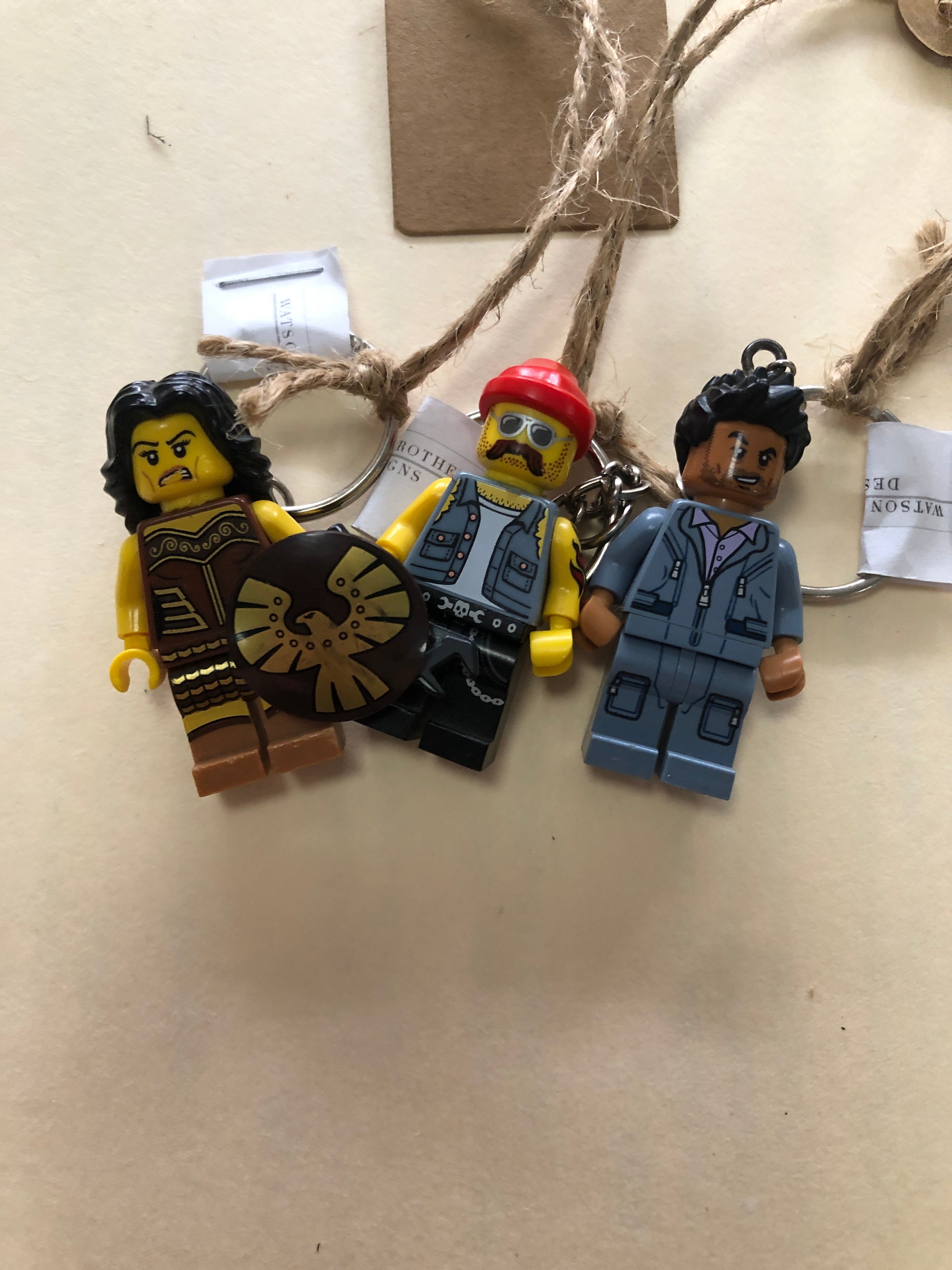 Lego person keychain