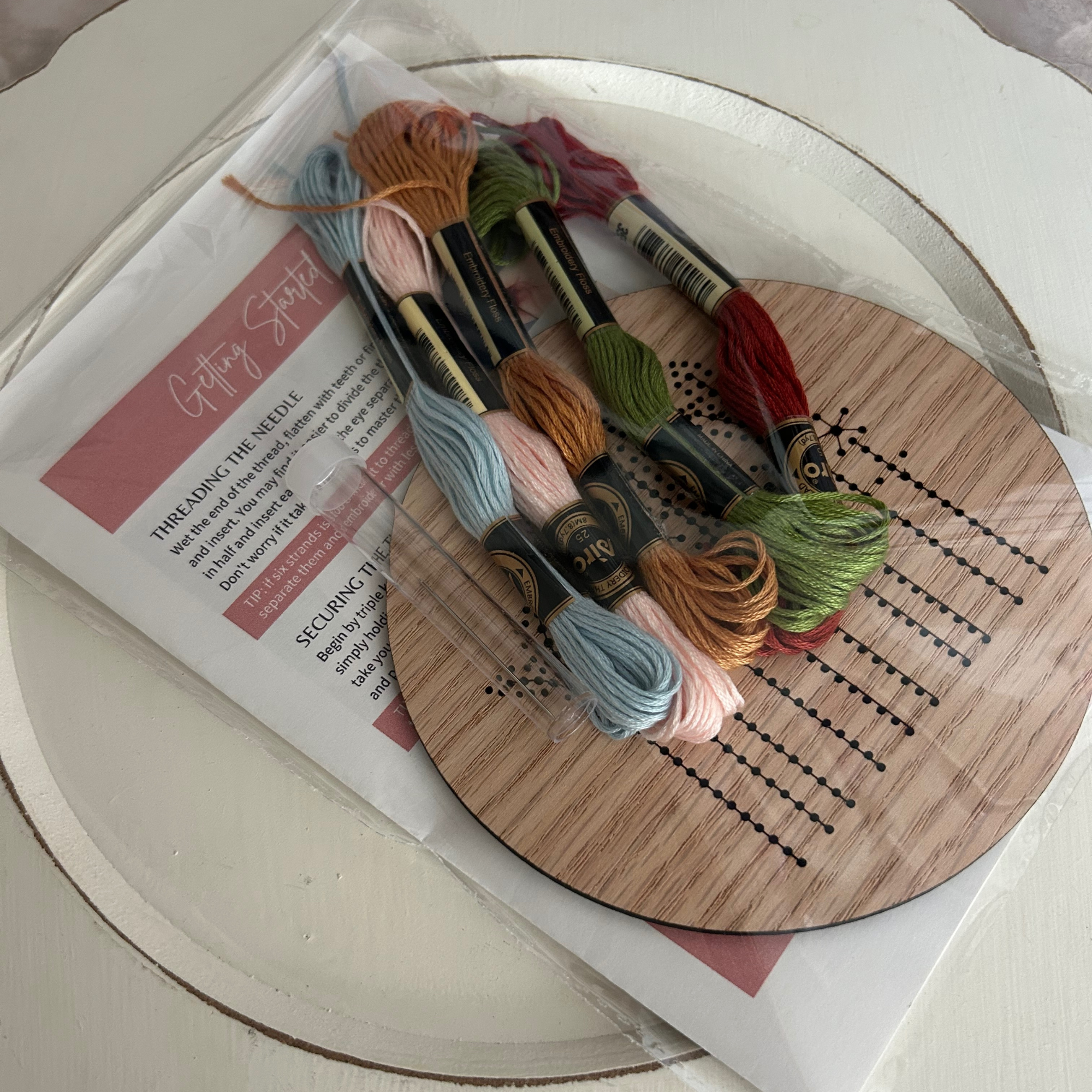 Floral Garden - DIY Wood Embroidery Kit