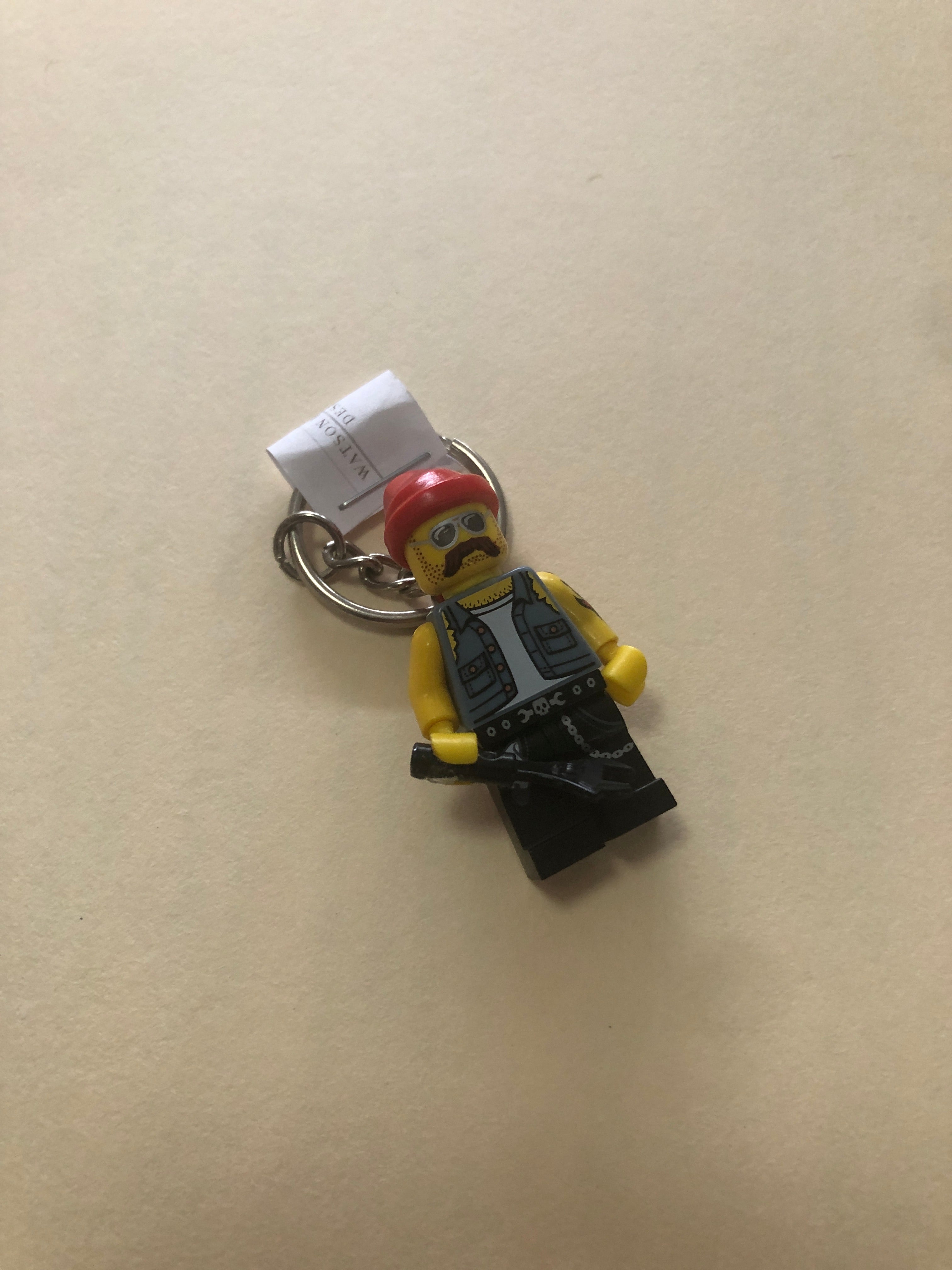 Lego person keychain