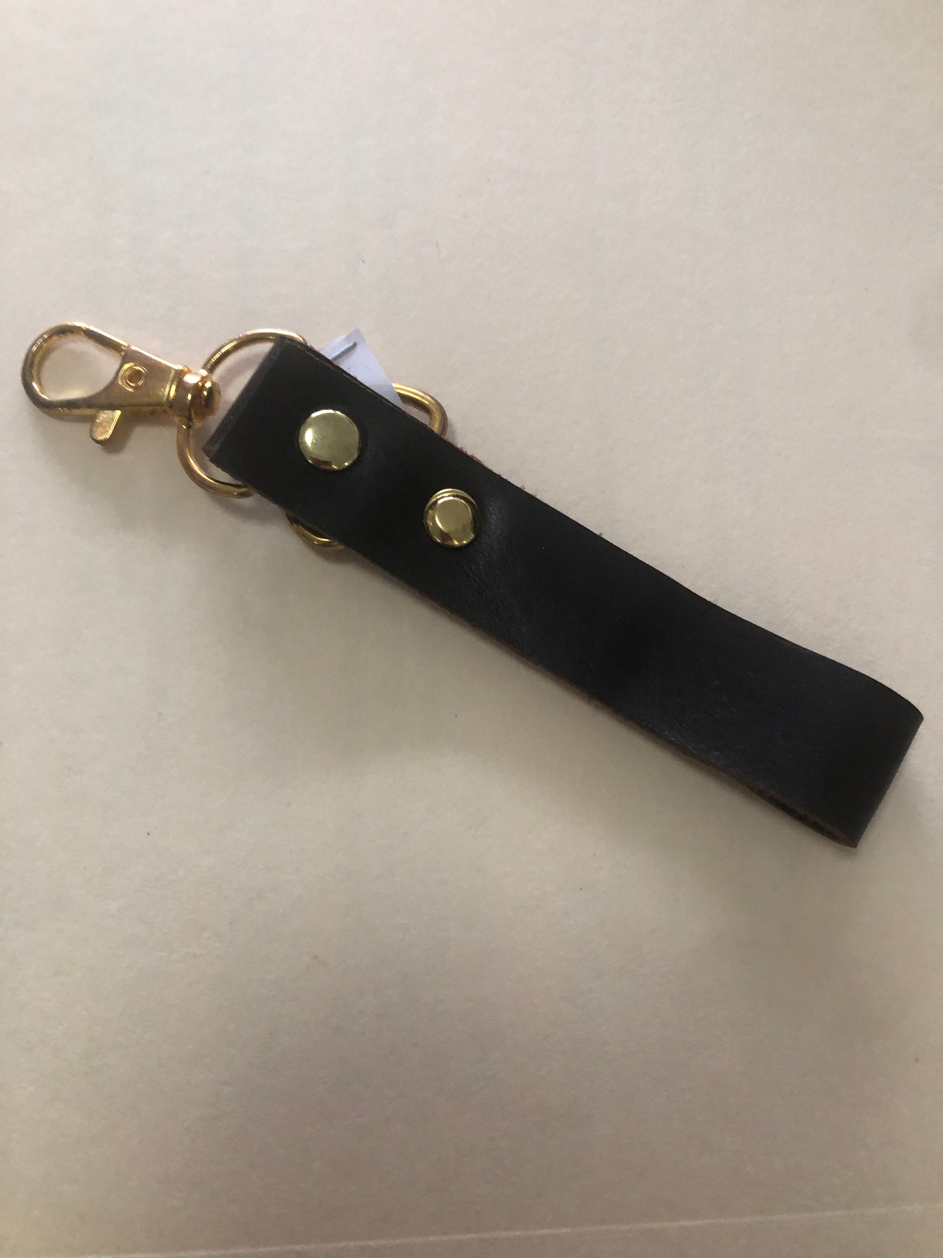Soft leather keychain
