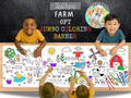 6 Foot Farm Coloring Page Banner - Coloring Table Cover
