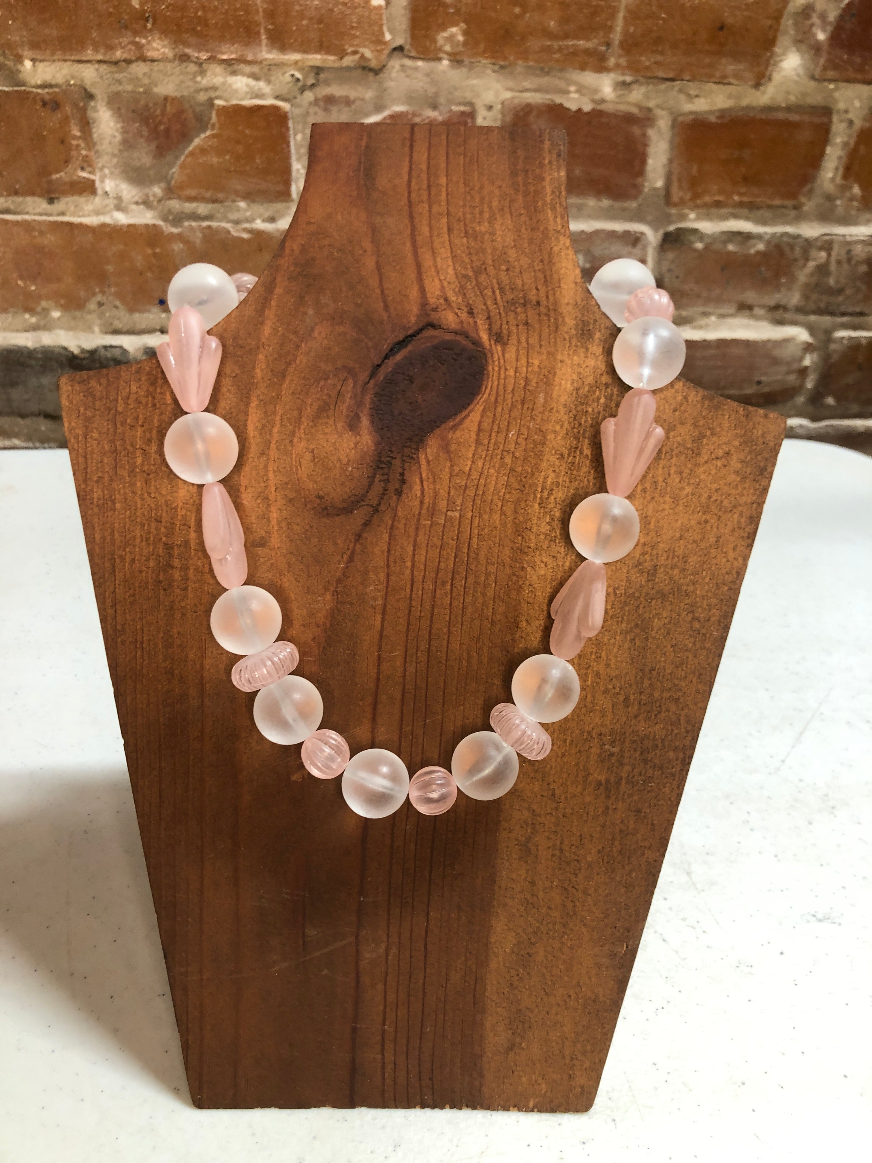 Pink & white acrylic