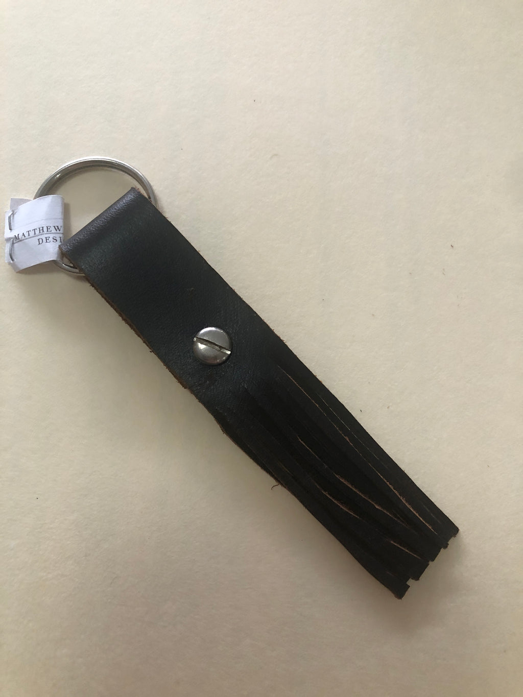Soft leather keychain
