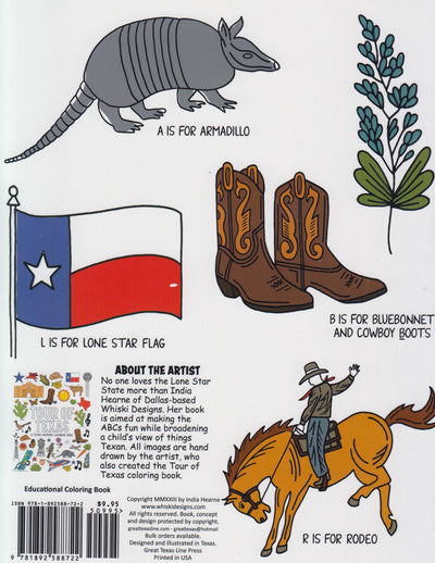 Texas A to Z - Kids & Baby Coloring Book