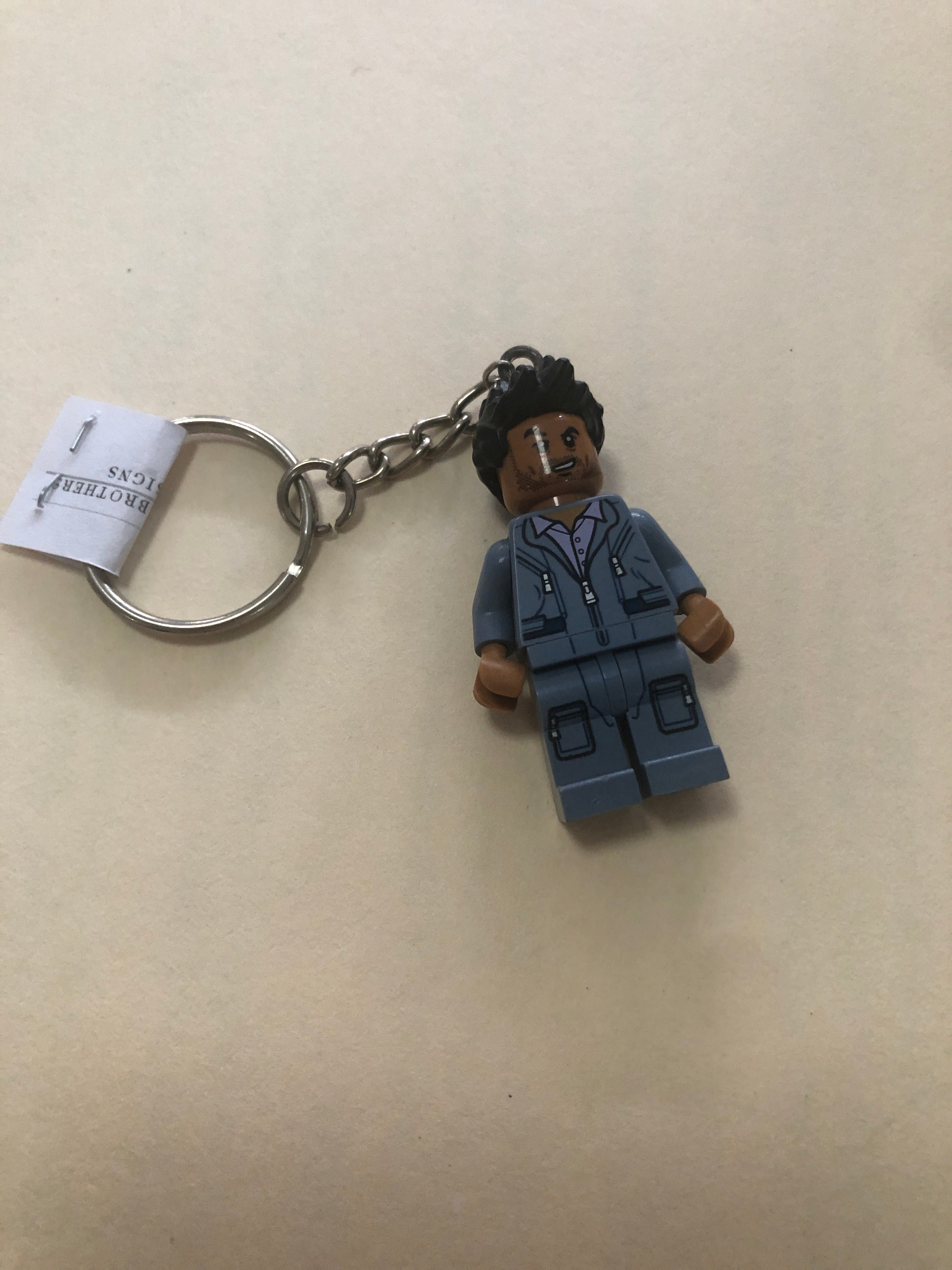 Lego person keychain
