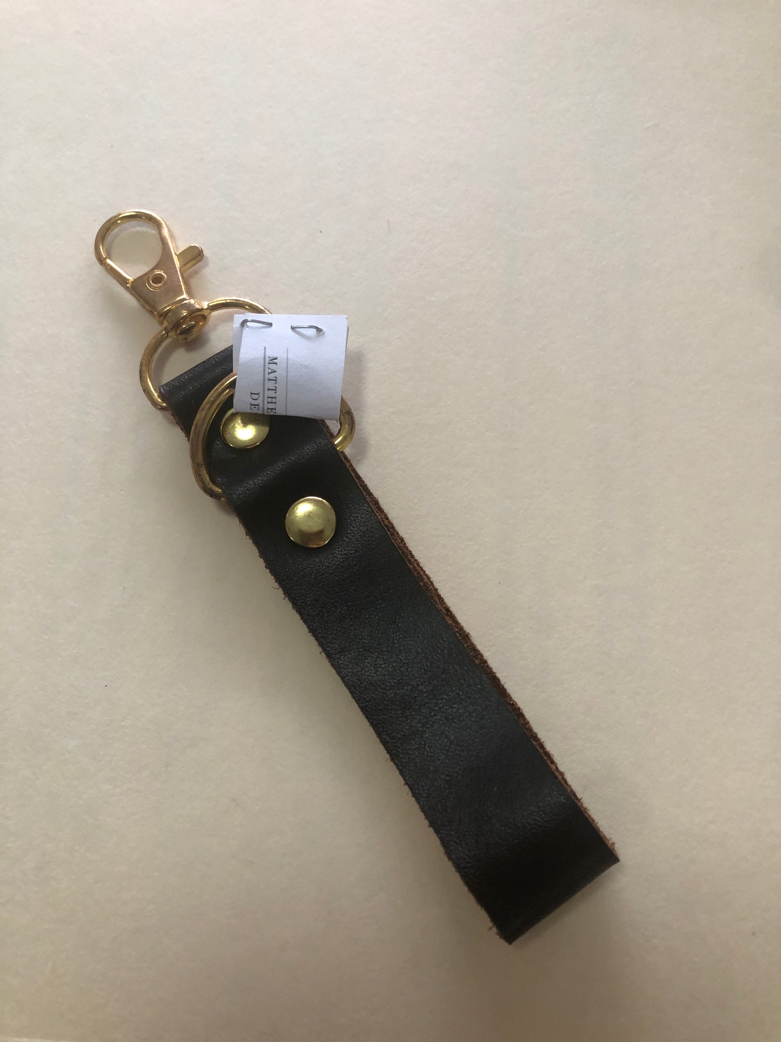 Soft leather keychain