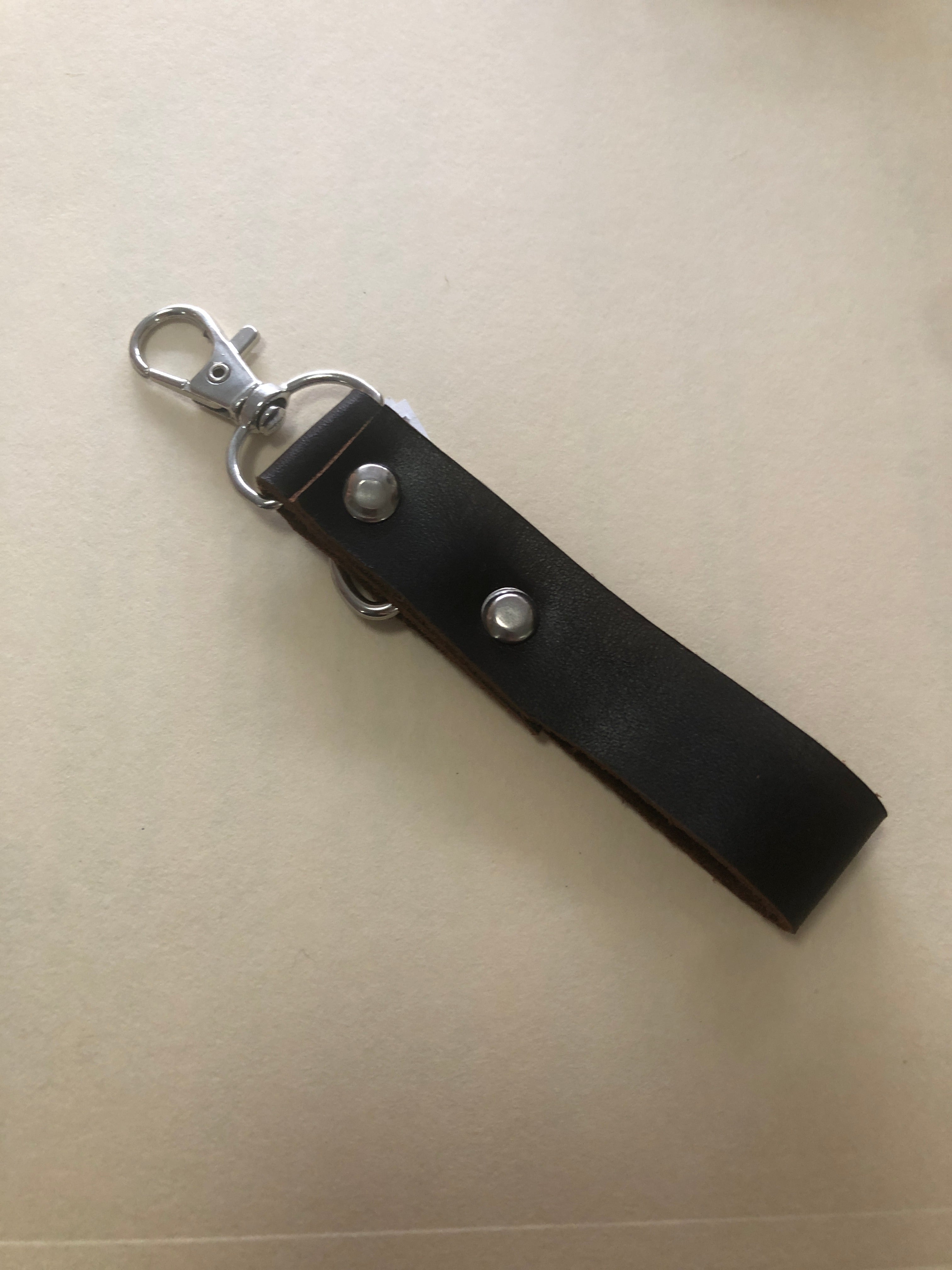 Soft leather keychain