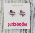 Texas Shape Serape Design Earrings