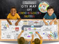 6 Foot Road Map Coloring Page Banner - Coloring Table Cover