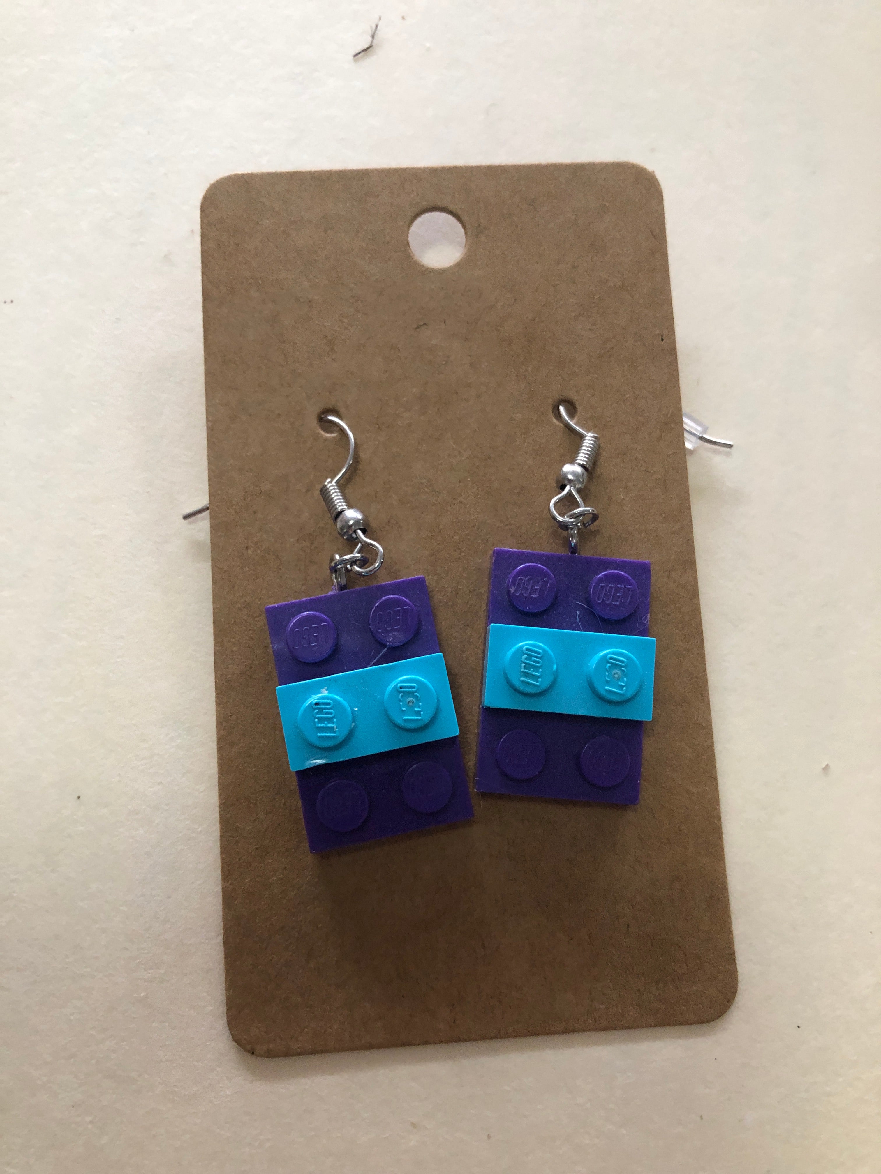 Lego earrings