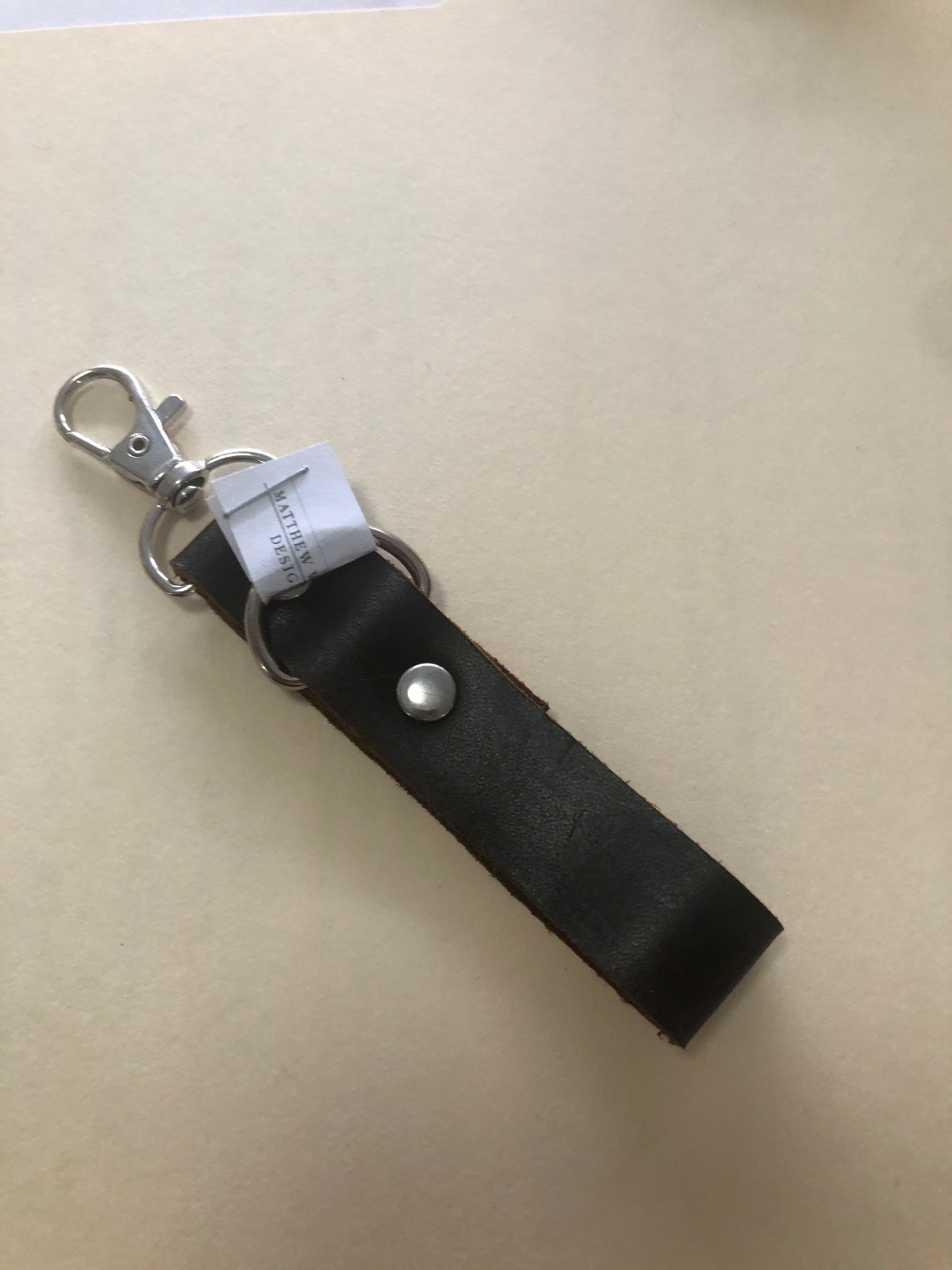 Soft leather keychain