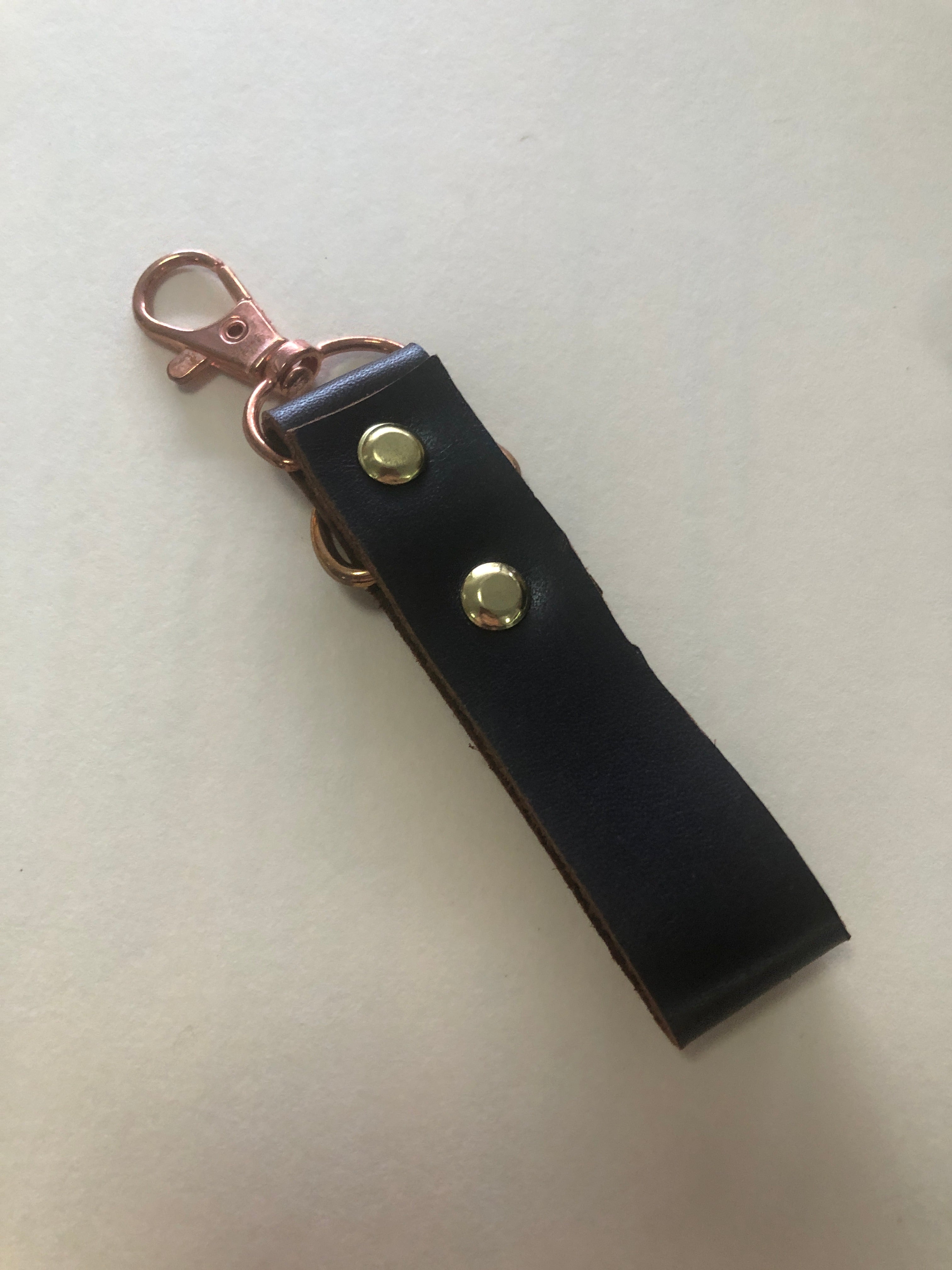 Soft leather keychain