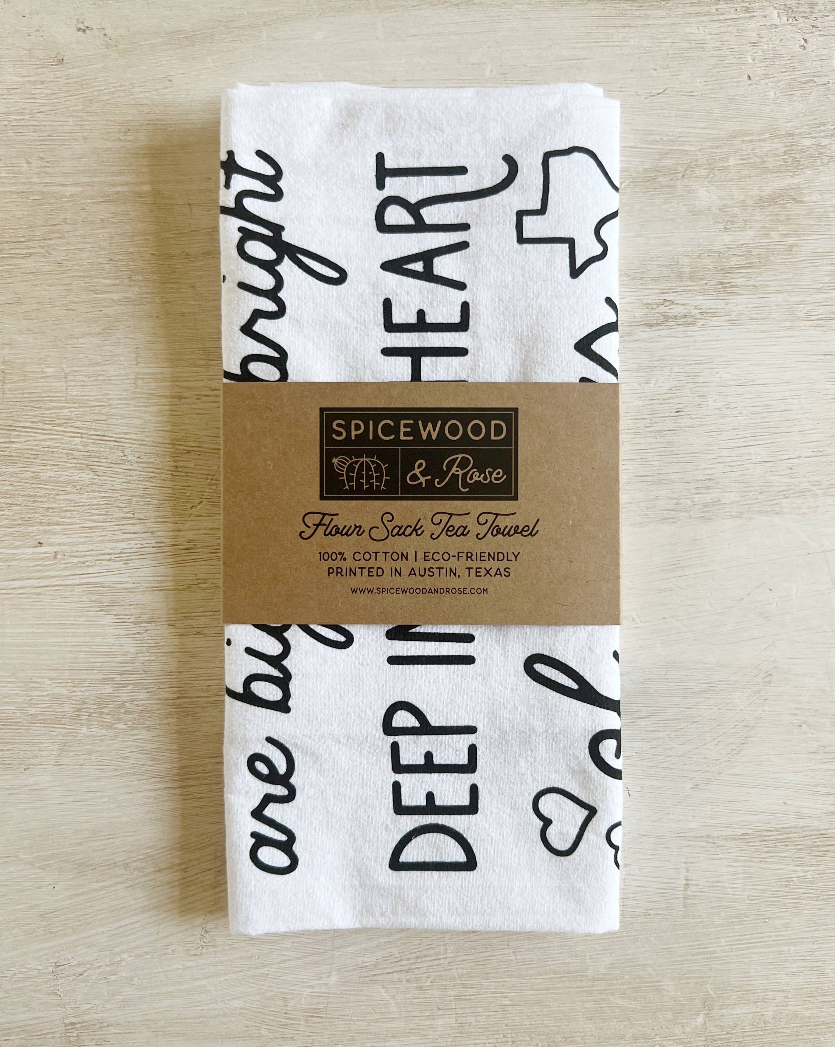 Deep in the Heart of Texas Flour Sack Tea Towel
