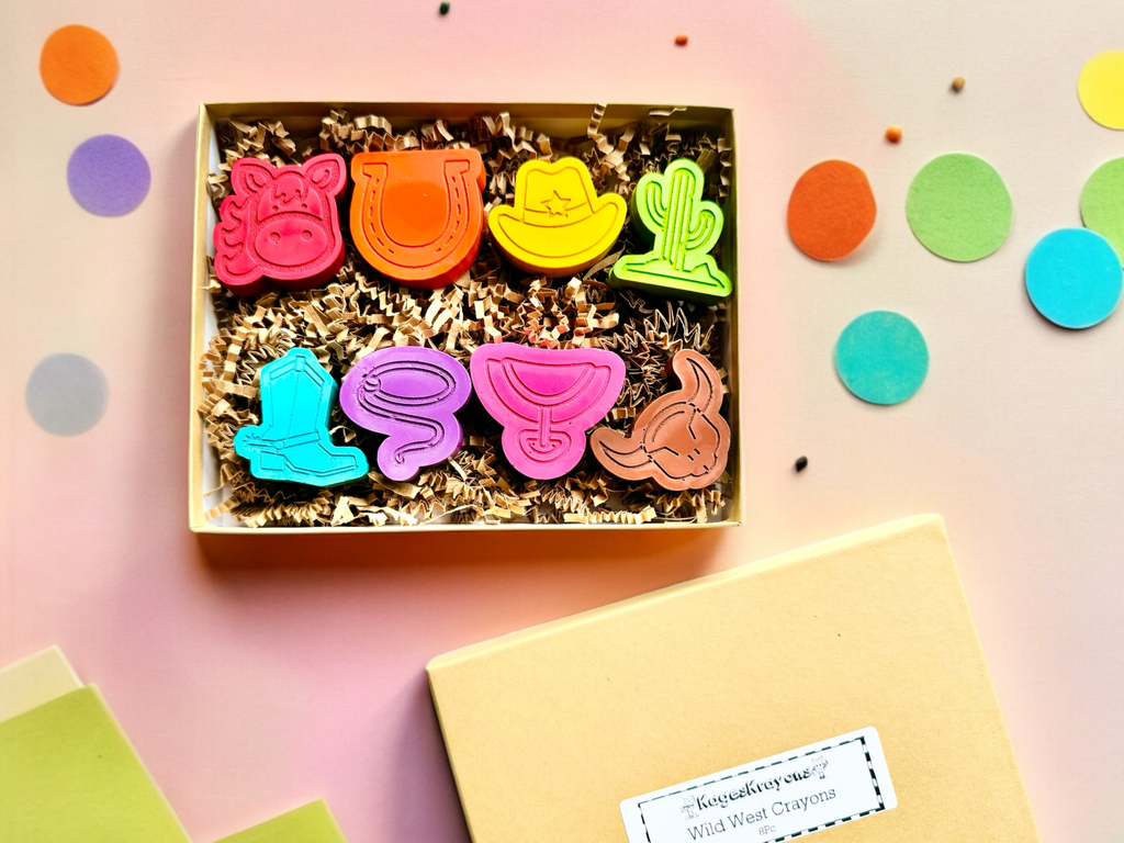 Deluxe Wild West Cowboy Crayons Gift Set
