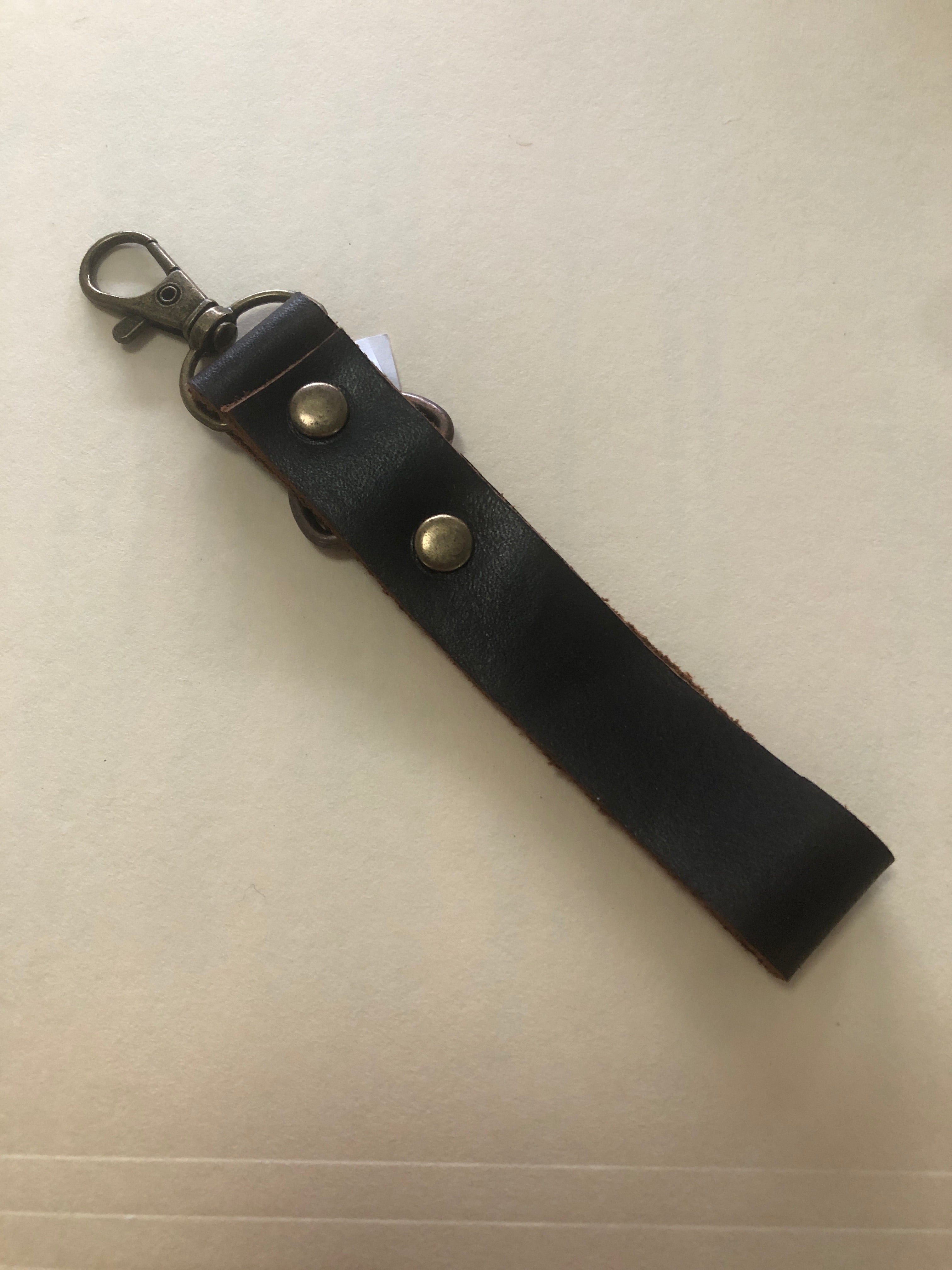 Soft leather keychain