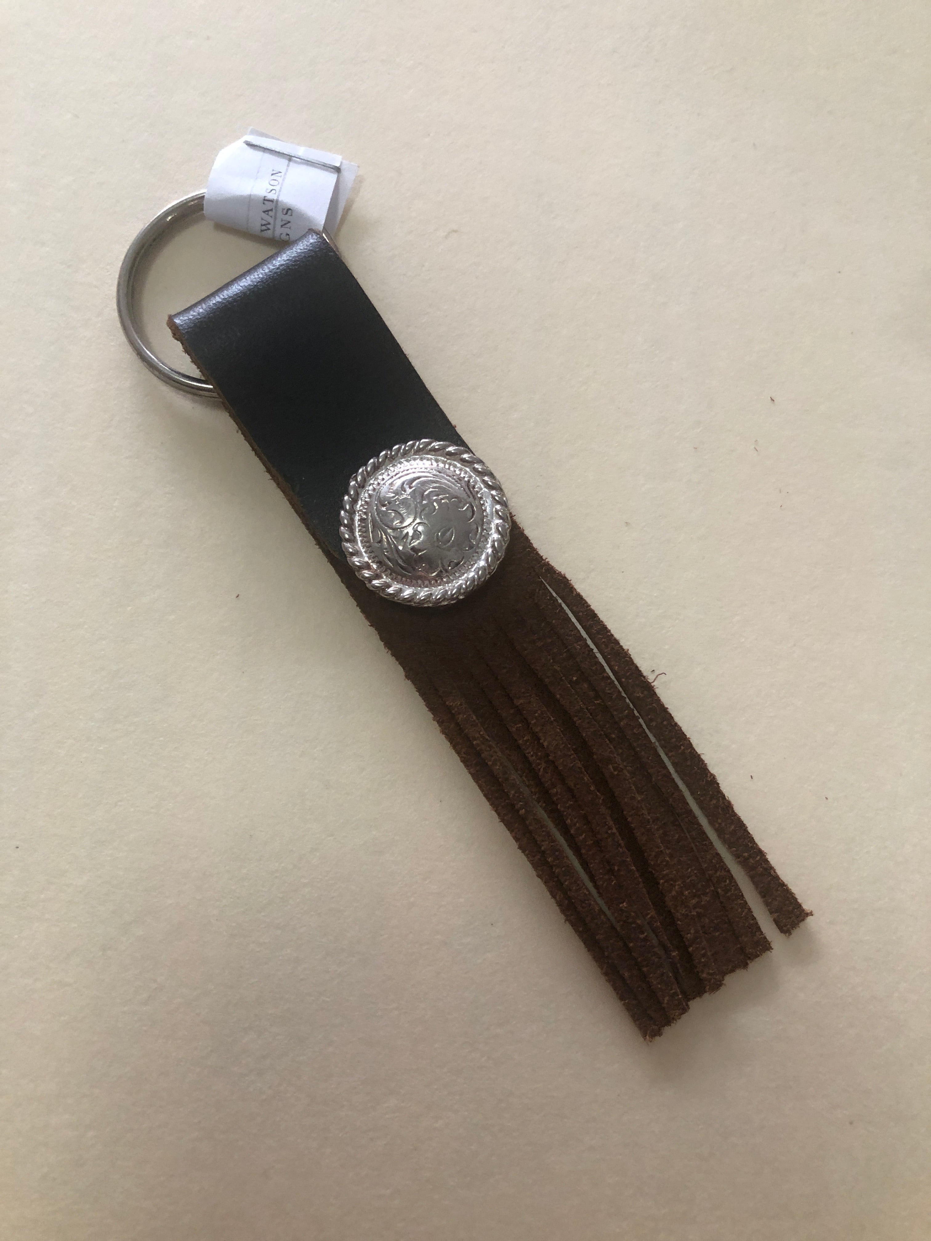 Soft leather keychain