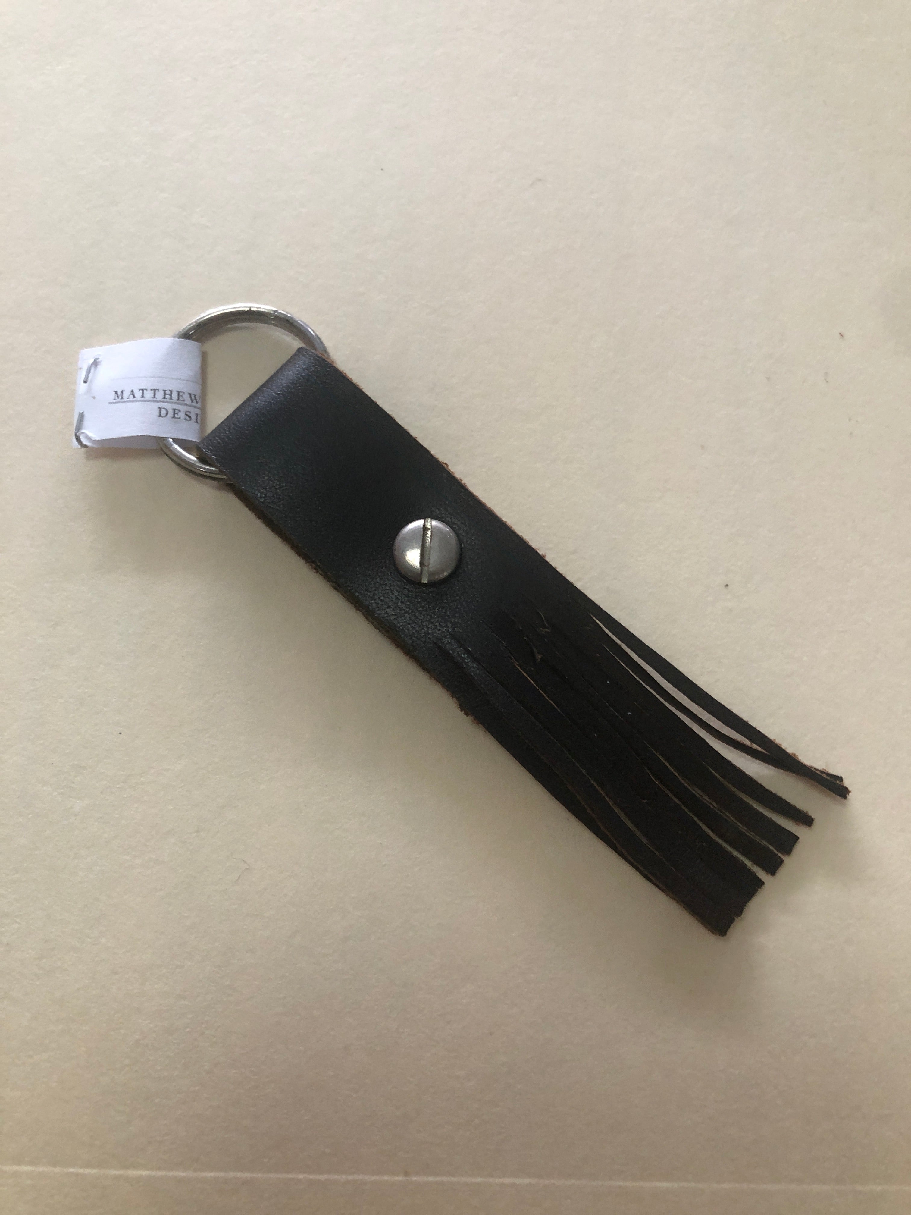 Soft leather keychain