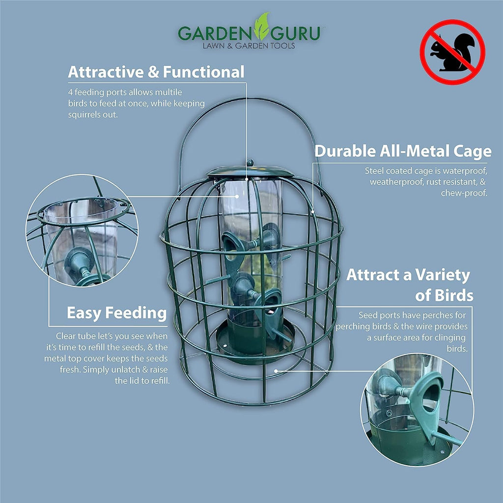 Squirrel Resistant Tube Bird Feeder
