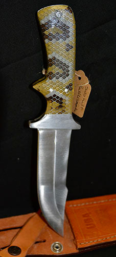 sub hilt rattlesnake handle knife