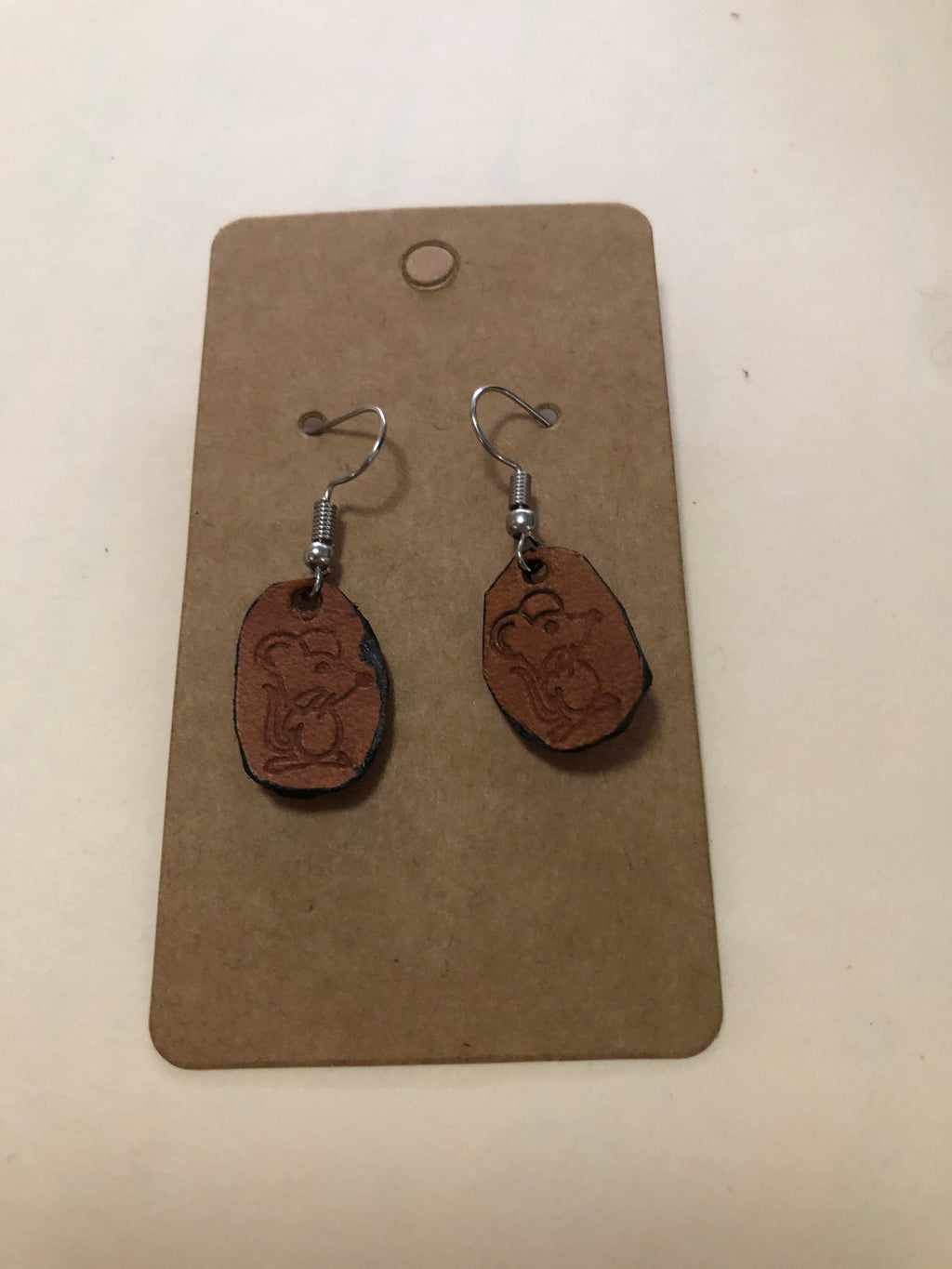 Leather earrings