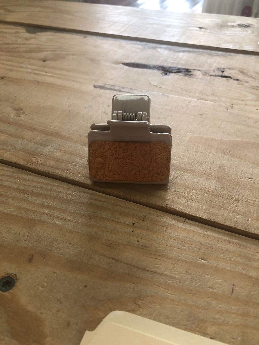 Leather hair clips
