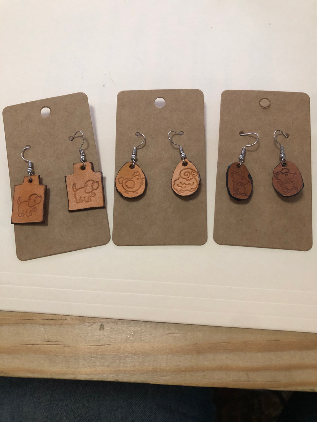Leather earrings