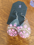 Earrings - acrylic with hearts