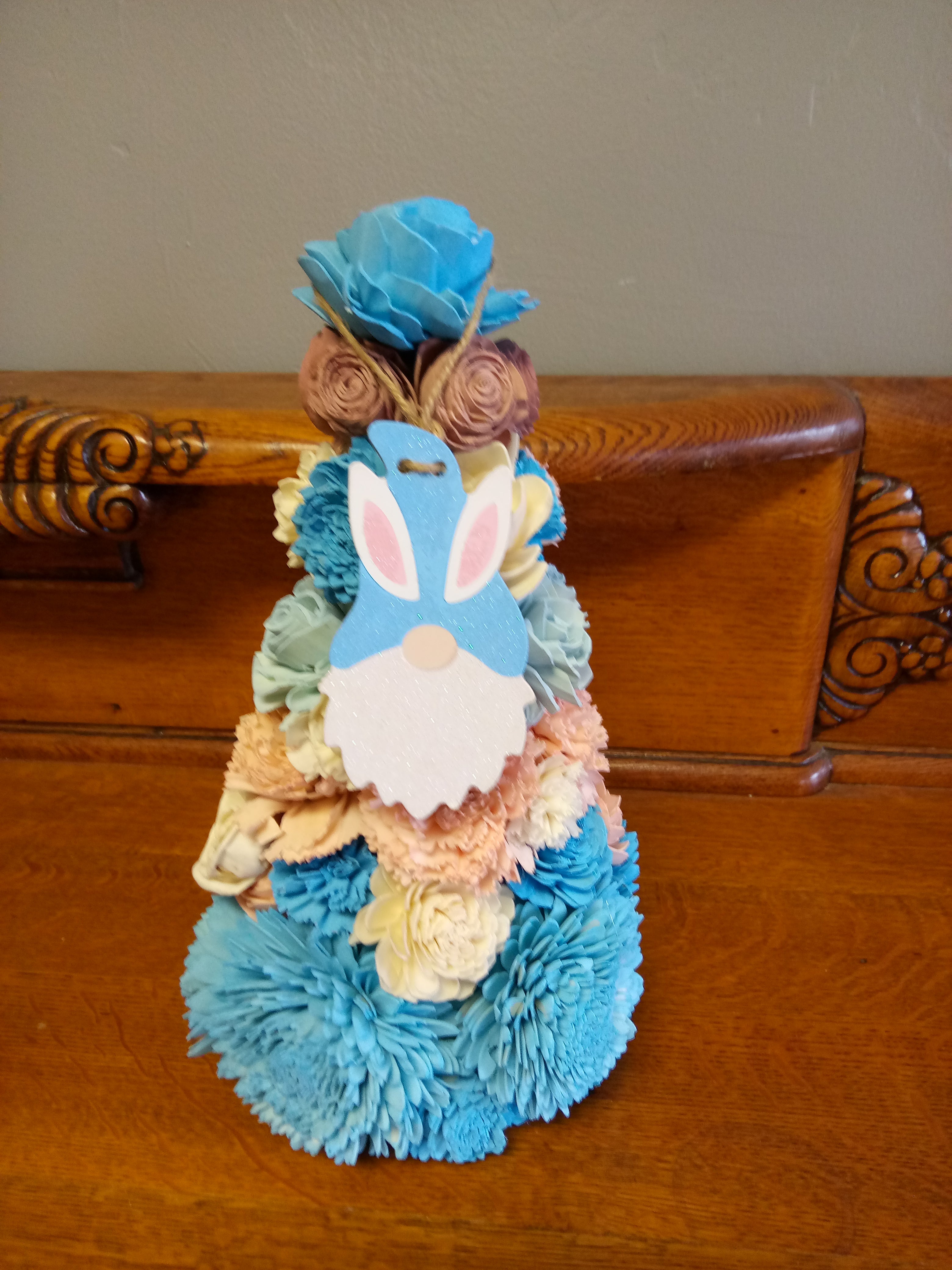 Easter Trees with Sola Flowers and Gnome Ornament