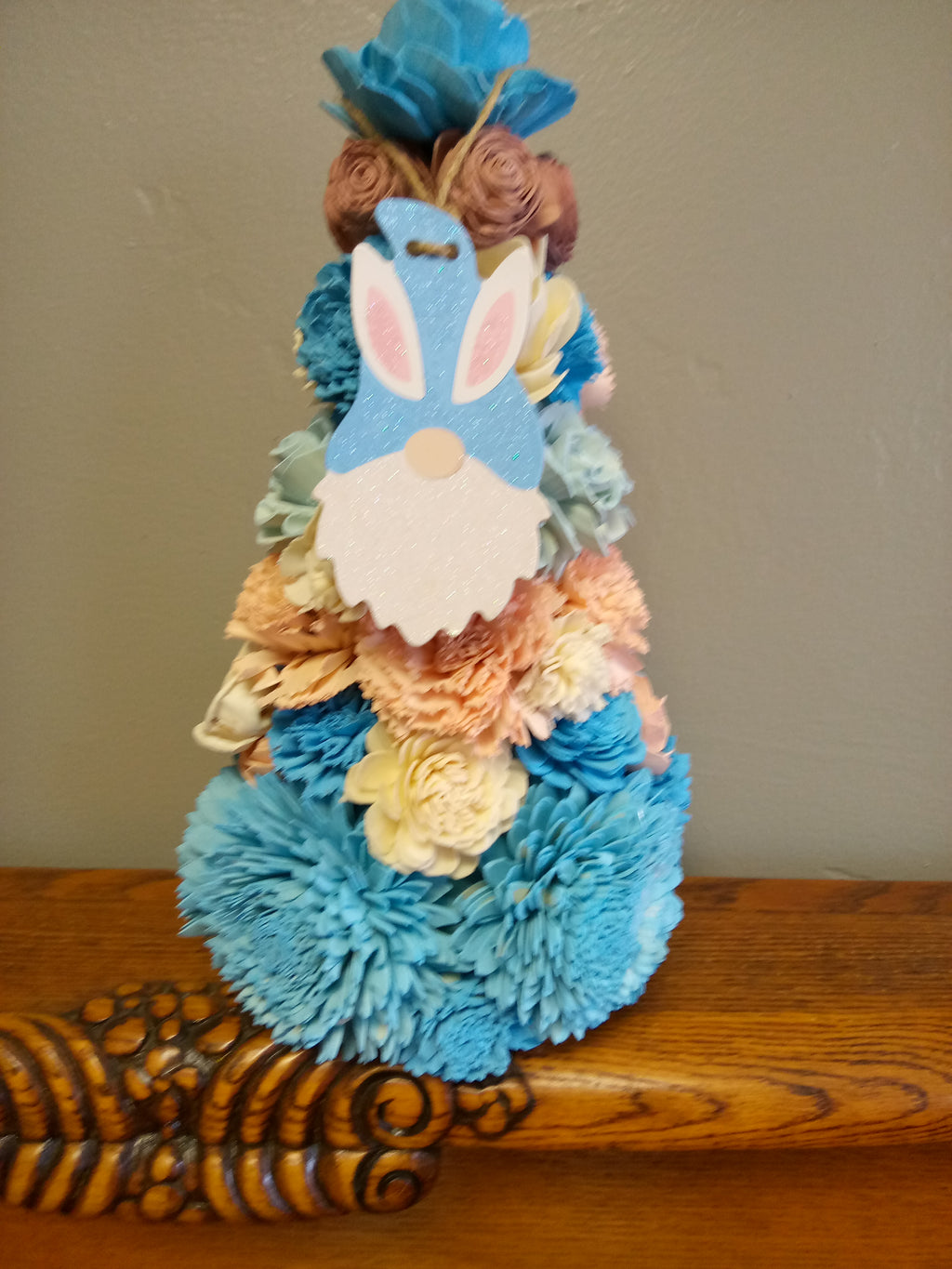 Easter Trees with Sola Flowers and Gnome Ornament