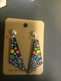 Hand Painted Earrings Trapezoid
