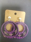 Hand Painted Earrings Circles