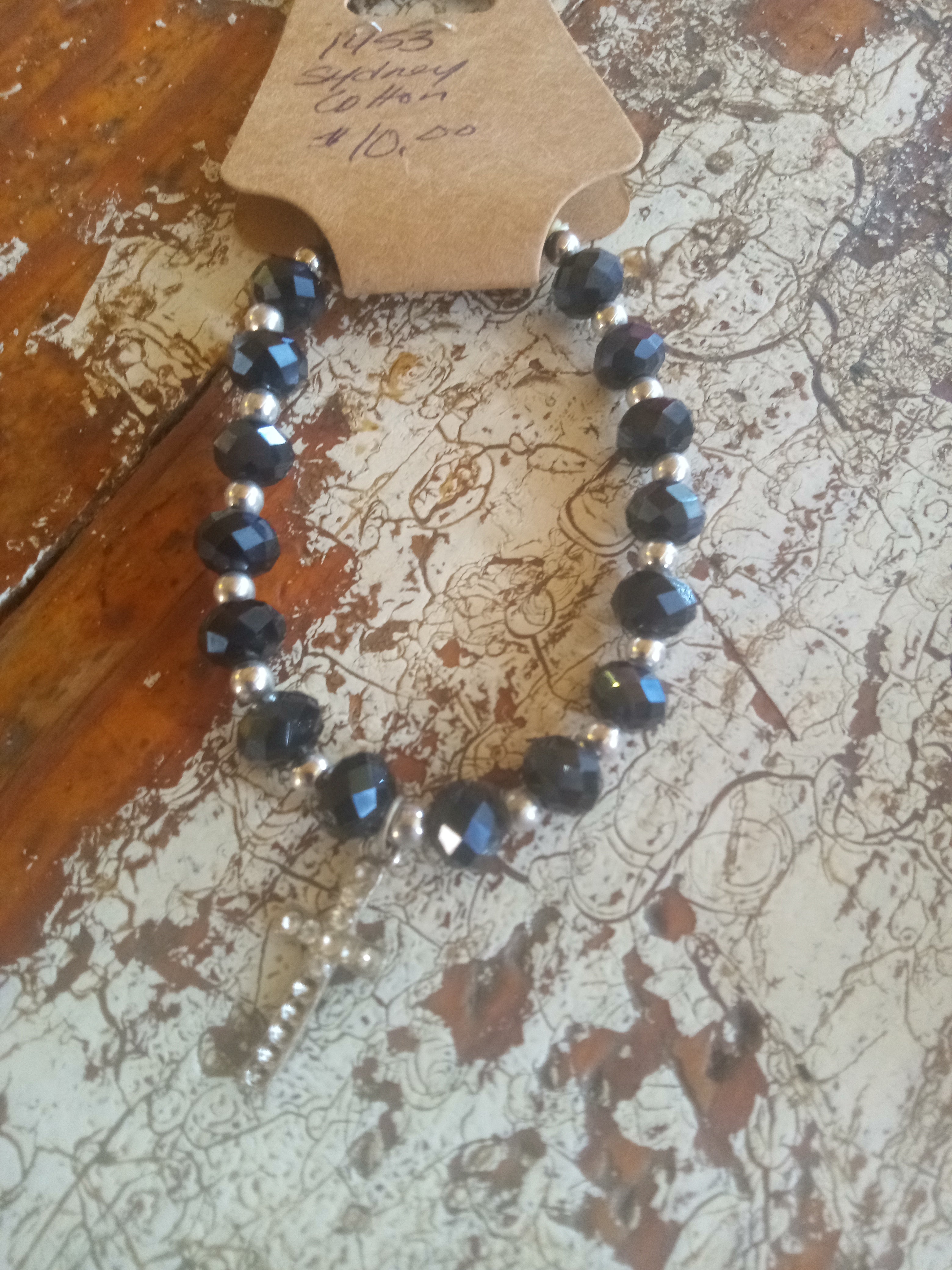 Black Beaded Bracelet