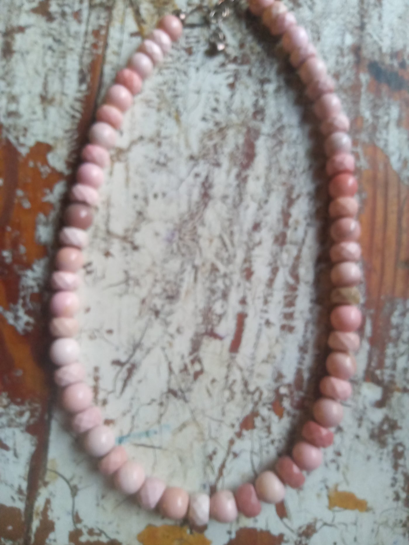 Pink stone necklace