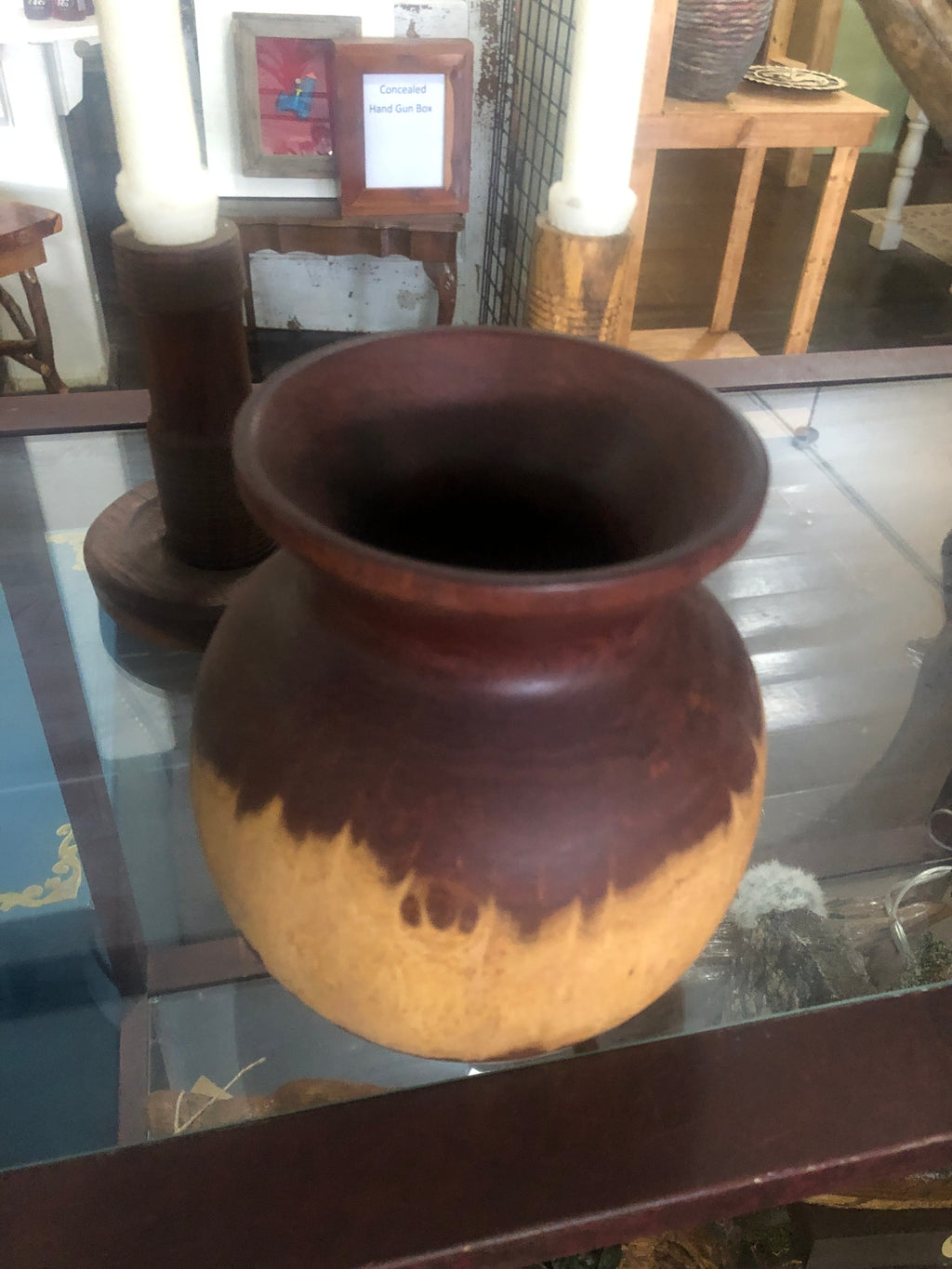 Wooden pot made of mesquite