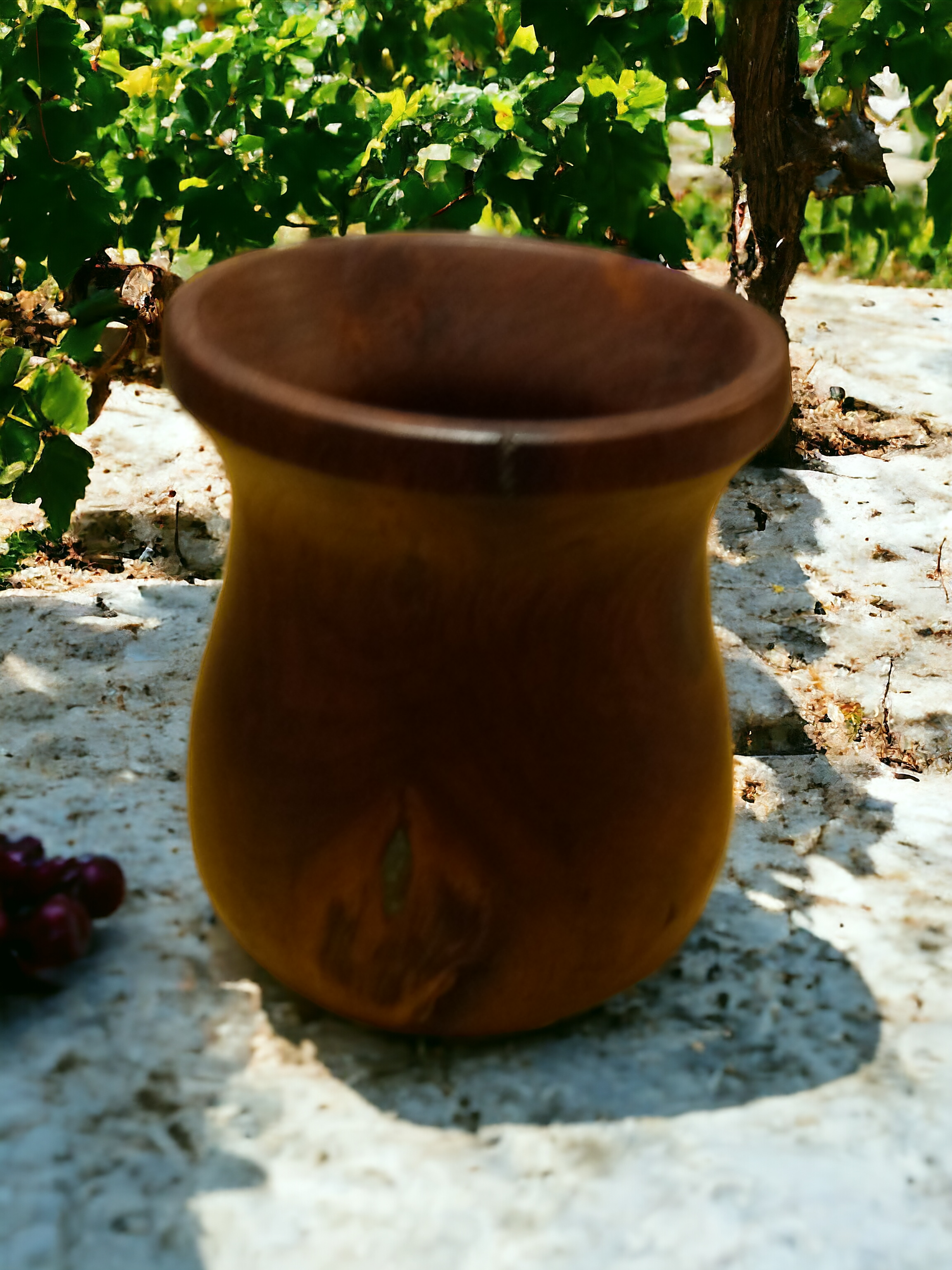 Wood pot from mesquite wood