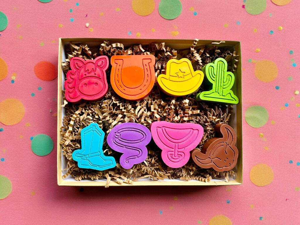 Deluxe Wild West Cowboy Crayons Gift Set