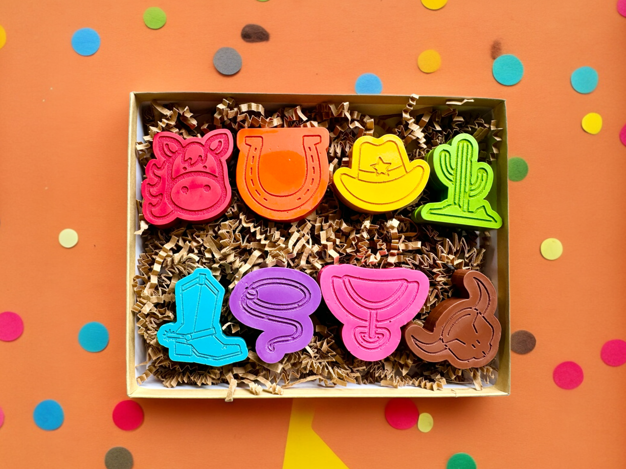 Deluxe Wild West Cowboy Crayons Gift Set