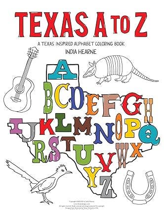 Texas A to Z - Kids & Baby Coloring Book