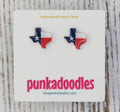 Texas Shape Flag Design Earrings