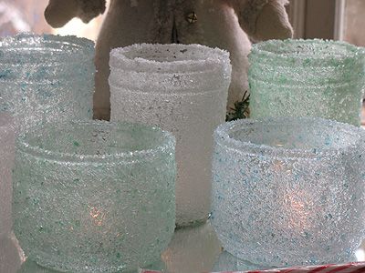 Make and Take Frosted Candle Holders