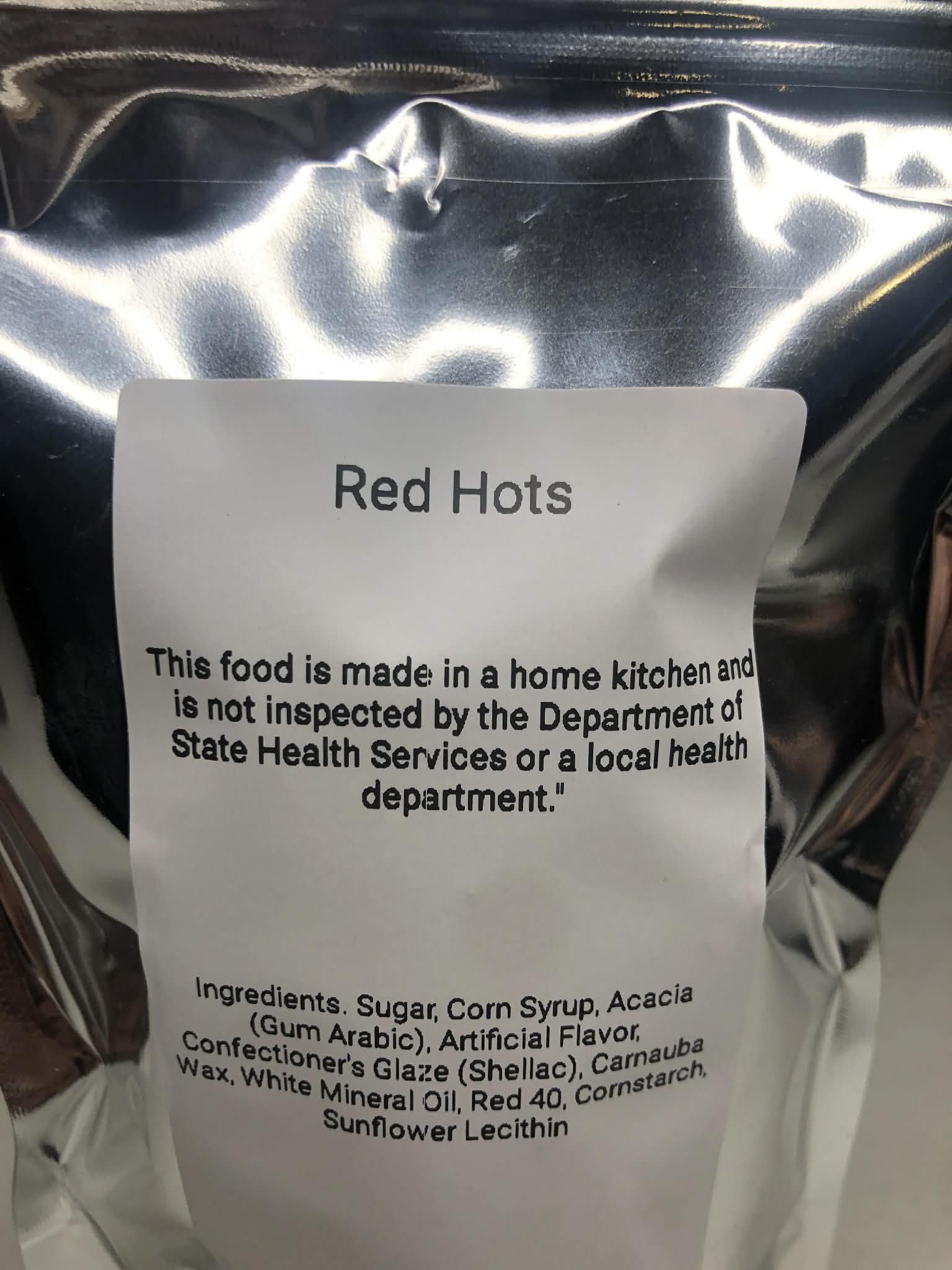 Freeze dried red hots