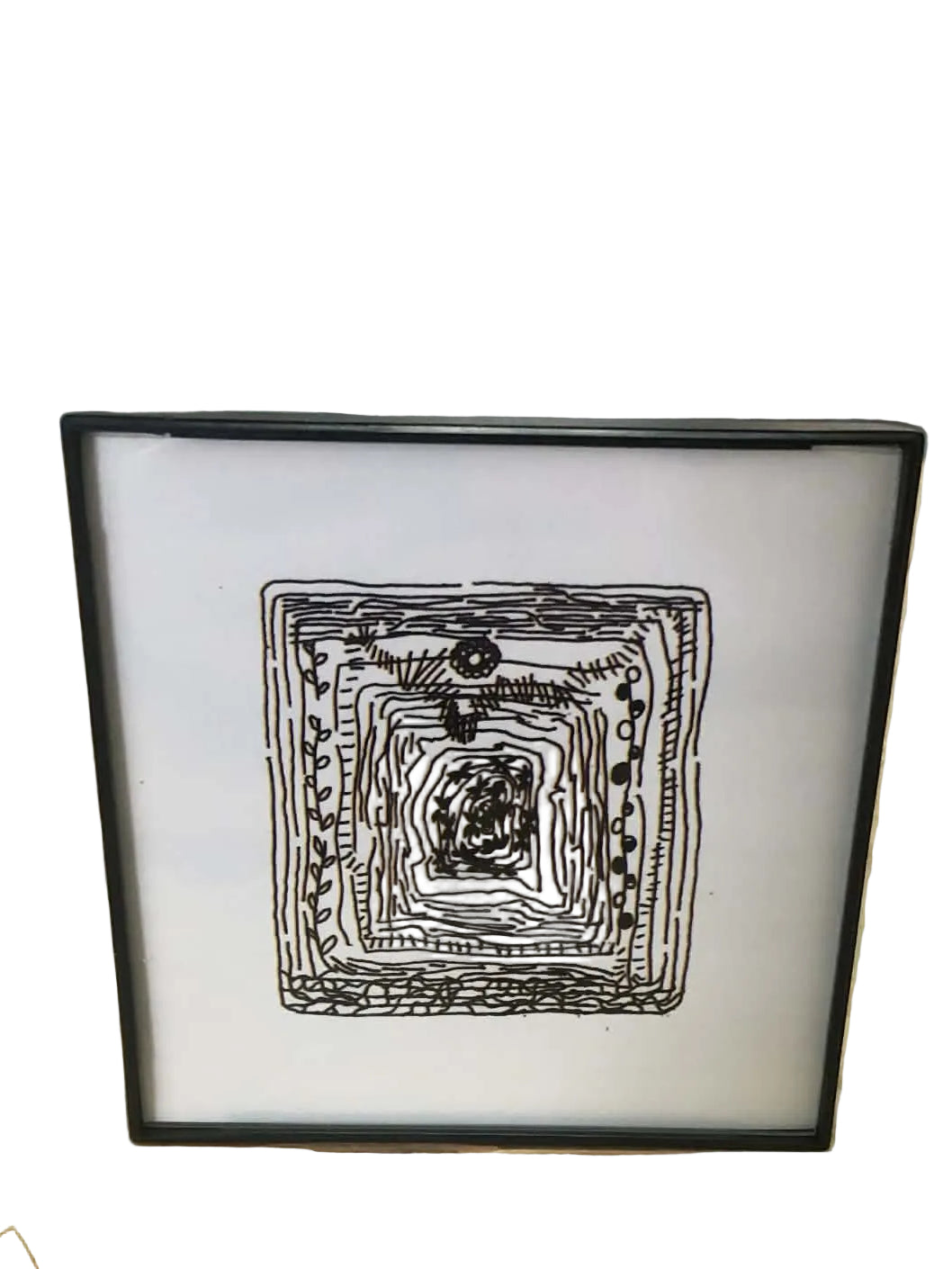 4x4 abstract print with frame by Aaron Hudnall