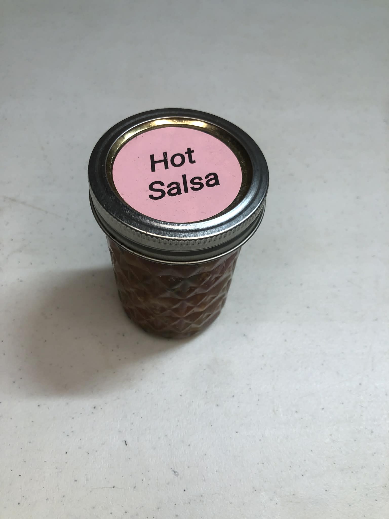 Canned hot salsa