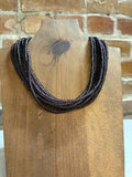 Purple beaded multi strand set