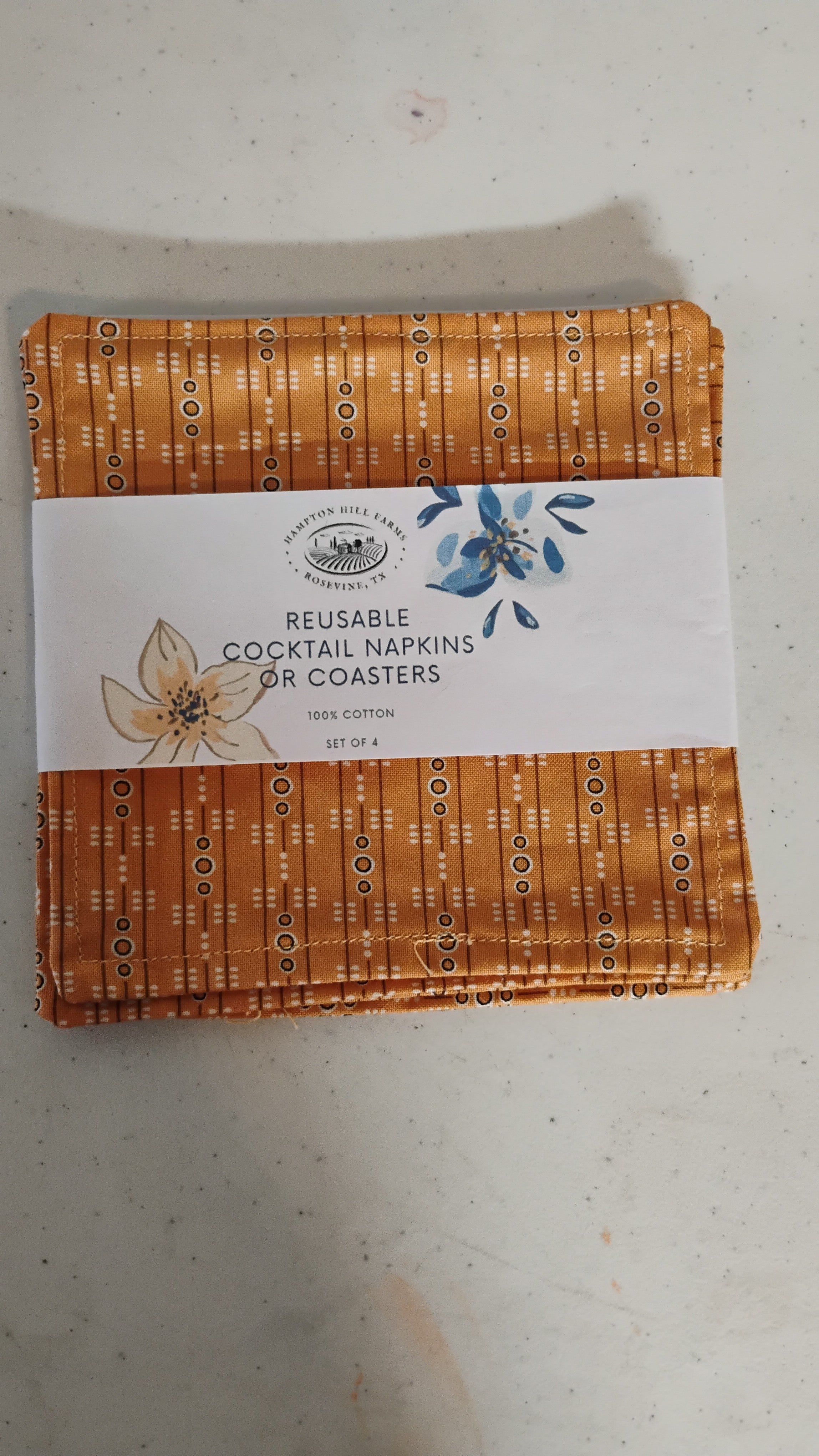 Reusable cocktail napkins