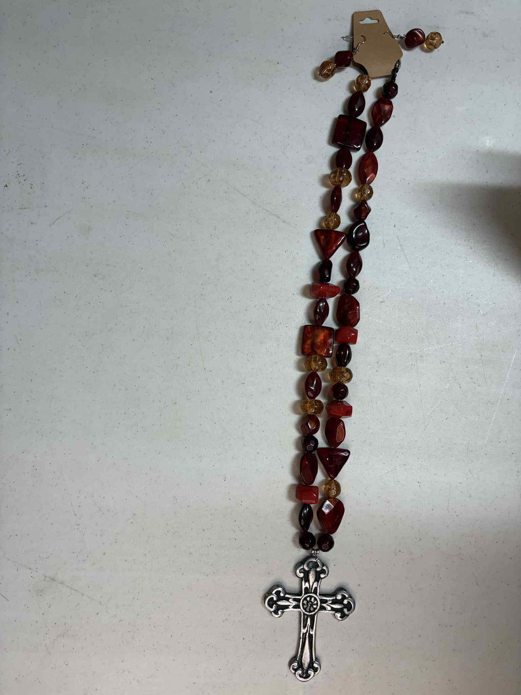 Red beaded cross
